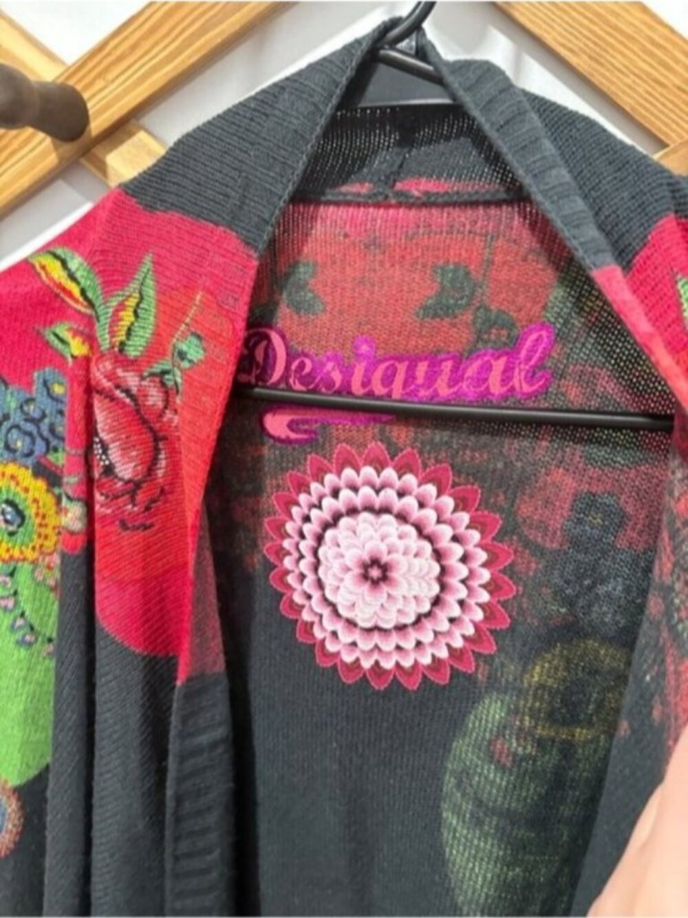 Desigual floral pattern drape cardigan - Picture 4 of 9